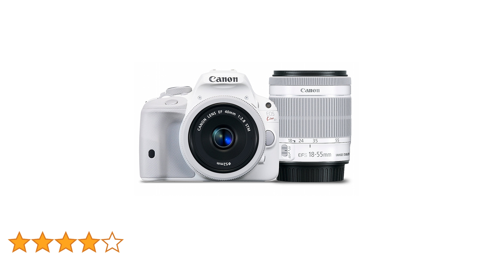 Canon DSLR Camera EOS Kiss X7 with EF 40mm F2.8 STM + EF-S 18-55mm